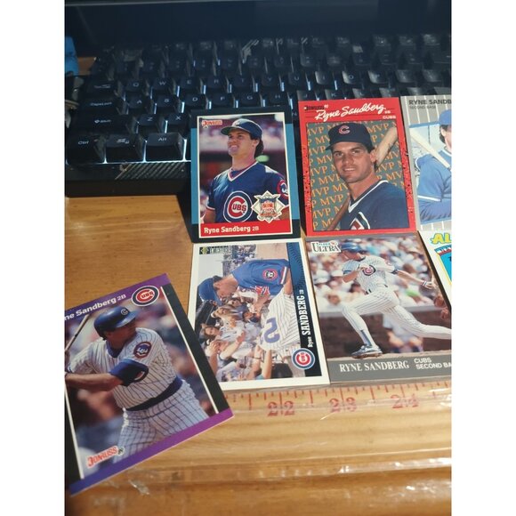 Ryne Sandberg 9 Different Card Lot 8 Chicago Cubs - Picture 3 of 3